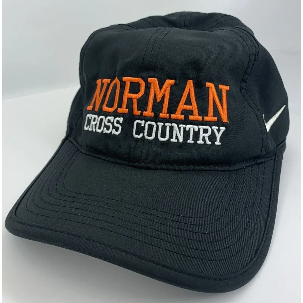 Norman Cross Country Black Hat Nike Featherlight Dri FIt Strapback OSFM Cap